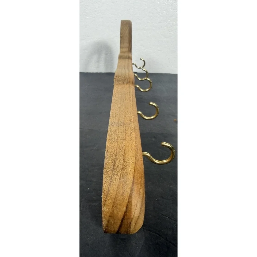 Handmade Wooden KEY shape Key Holder 5 hooks 16